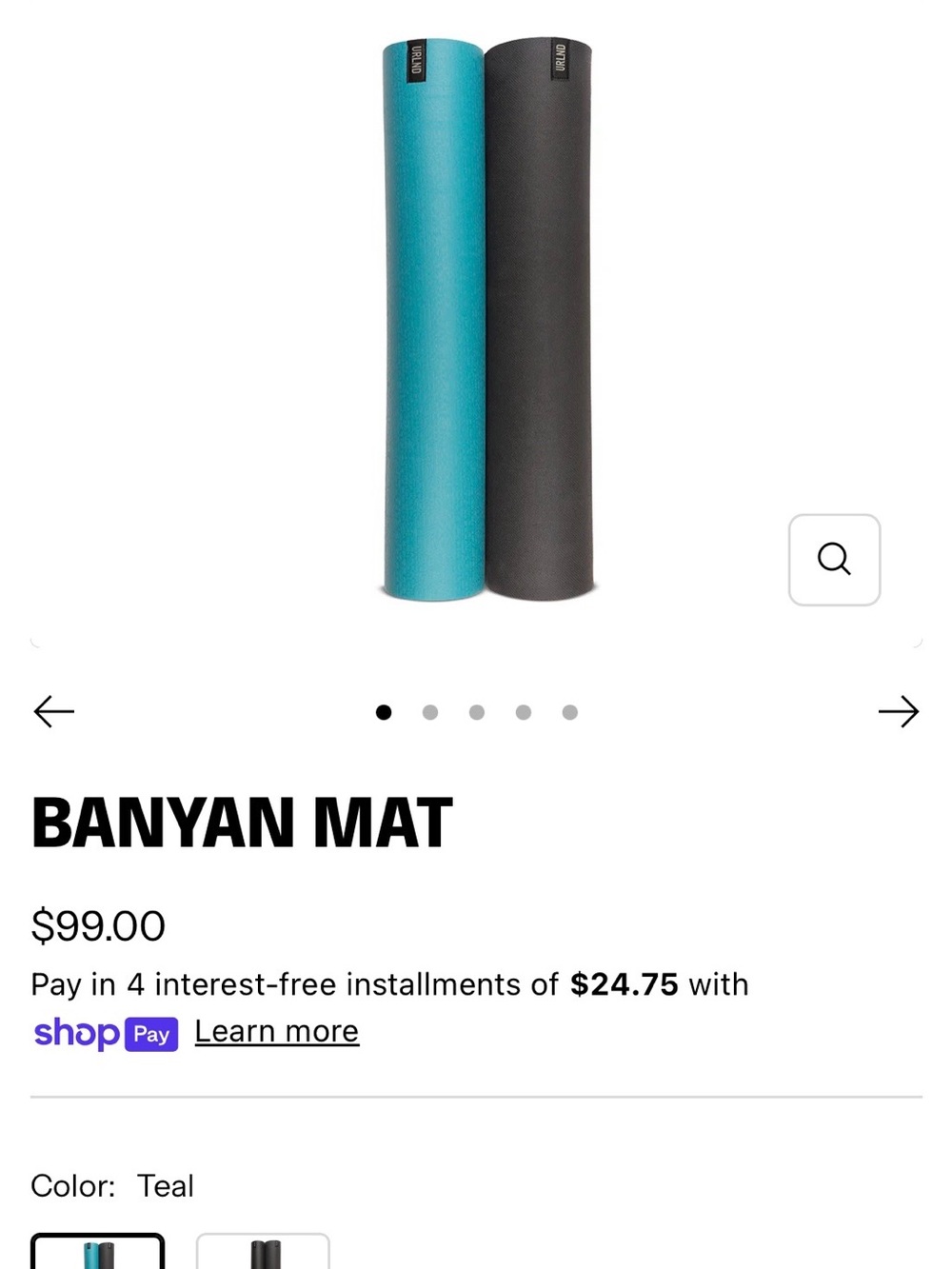 URLND  71” - Teal Yoga and Exercise Mat